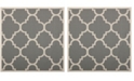 Safavieh Courtyard Gray and Beige 7'10" x 7'10" Sisal Weave Square Area Rug
